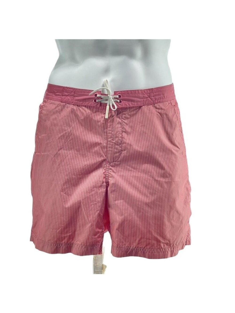 Celio Swim Shorts Pink Striped Medium Length Board-shorts/ Trunks Men's Size